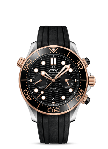 Omega Seamaster Diver 300M Master Co-Axial 44 Chronograph Stainless Steel / Sedna Gold / Black / Rubber